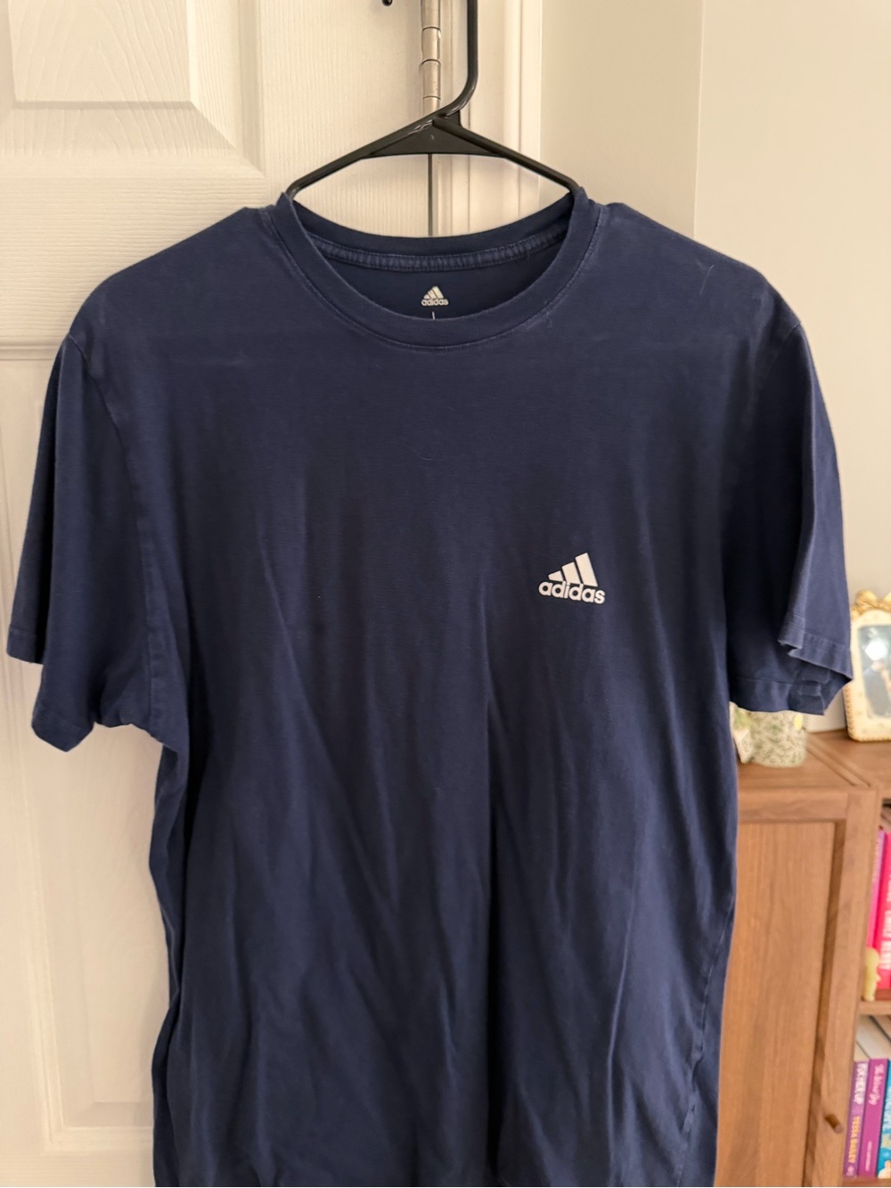 adidas Navy Short Sleeve Logo Tee